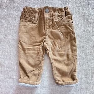 Gap Khaki Jersey-lined Corduroy Pants VGUC 12-18mo